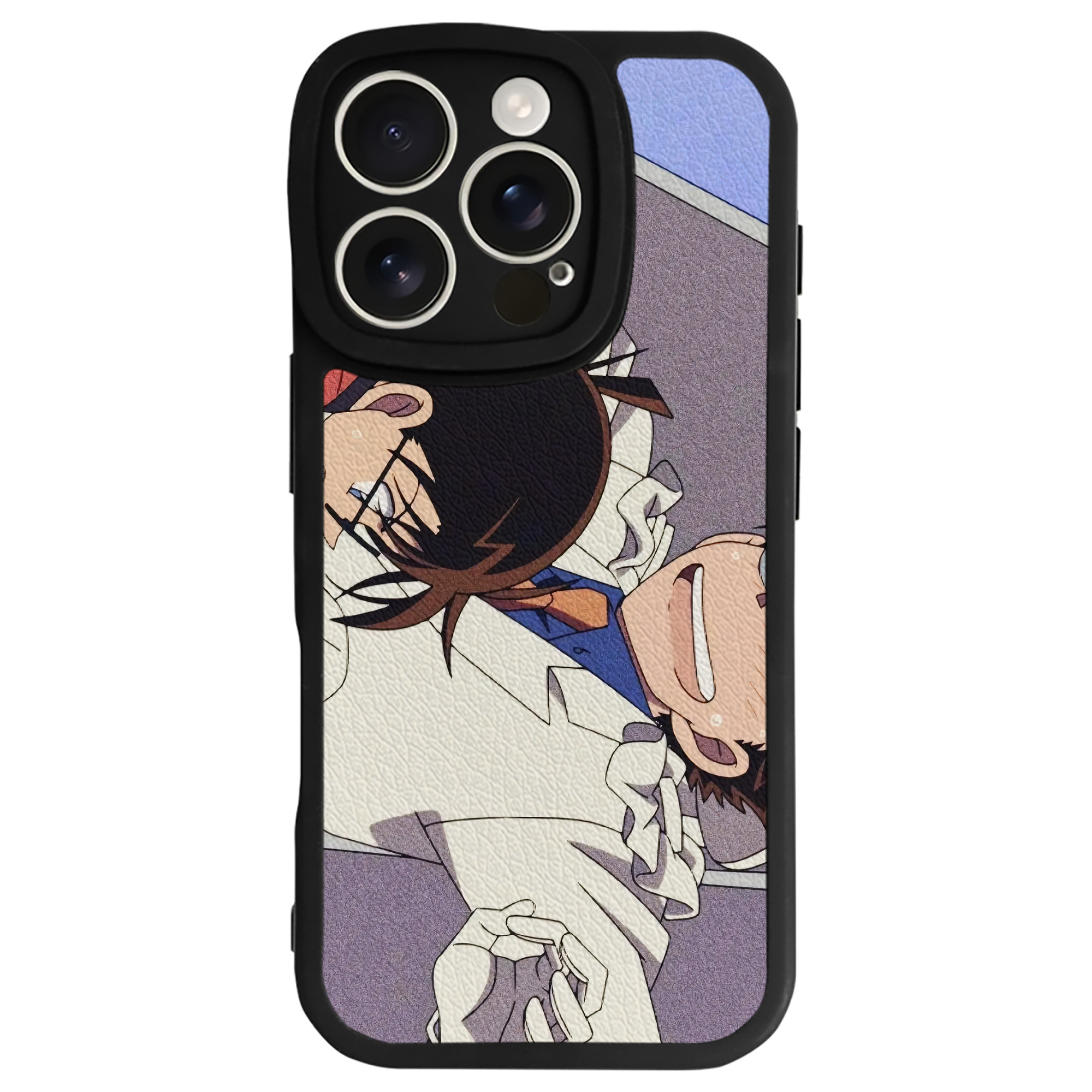（画像用） 名探偵コナン Detective Conan 【iPhone 16シリーズ対応】シリコンスマホケース（レザー調） 材質：シリコン